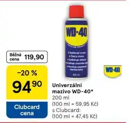 Tesco UNIVERZÁLNÍ MAZIVO WD-40 nabídka