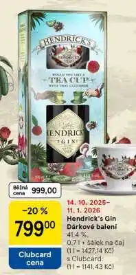 Tesco Hendrick's Gin Dárkové balení nabídka