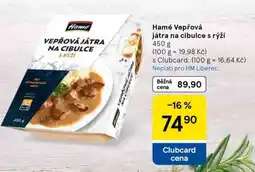 Tesco Hamé Vepřová játra na cibulce s rýží nabídka