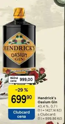 Tesco Hendrick's Oasium gin nabídka