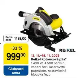 Tesco Reikel Kotoučová pila nabídka