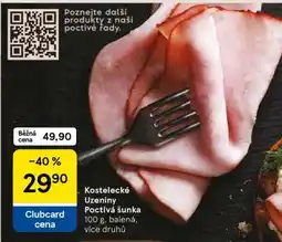Tesco Kostelecké uzeniny Poctivá šunka nabídka
