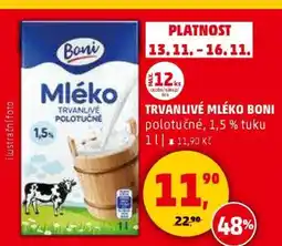 Penny Market TRVANLIVÉ MLÉKO BONI nabídka