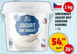 Penny Market SMETANOVÝ JOGURT BÍLÝ KARLOVA KORUNA 1 kg nabídka