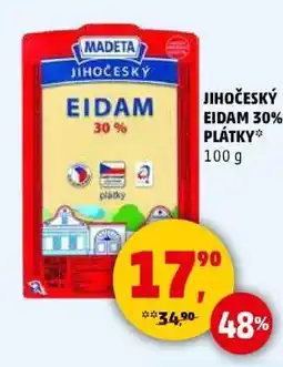 Penny Market Jihočeský eidam 30% plátky nabídka