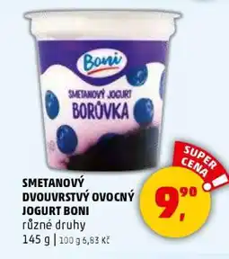 Penny Market SMETANOVÝ DVOJVRSTVÝ OVOCNÝ JOGURT BONI nabídka