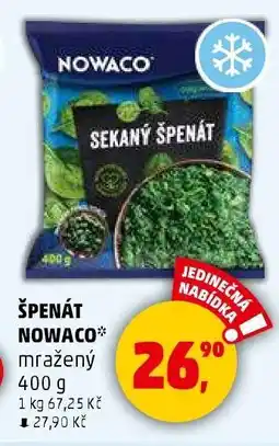 Penny Market Špenát NOWACO mražený nabídka