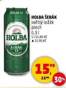 Penny Market HOLBA ŠERÁK světlý ležák plech nabídka