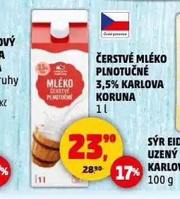 Penny Market Čerstvé mléko plnotučné nabídka