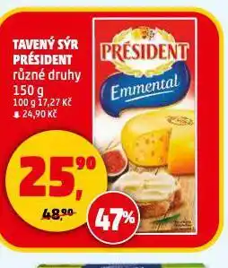 Penny Market Tavený sýr président nabídka