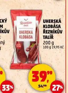 Penny Market Uherská klobása nabídka