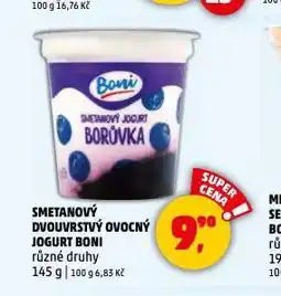 Penny Market Smetanový dvouvrstvý ovocný jogurt nabídka