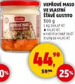 Penny Market Vepřové maso ve vlastní šťávě gustito nabídka