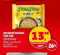 Penny Market Yum yum instantní polévka nabídka