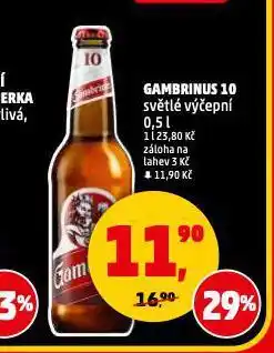 Penny Market Pivo gambrinus nabídka
