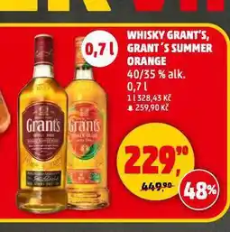 Penny Market Grant's triple wood whisky nabídka