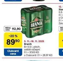 Tesco Pivo braník nabídka