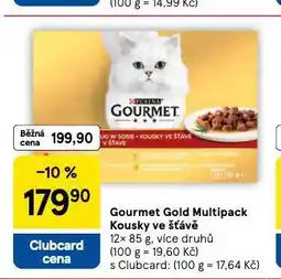 Tesco Gourmte gold multipack kousky ve šťávě nabídka