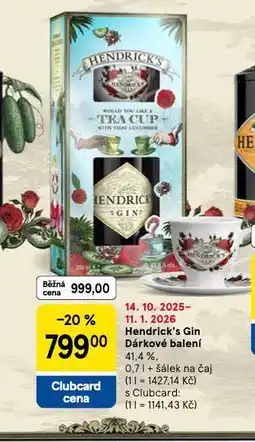 Tesco Hendrick´s gin dákrové balení nabídka
