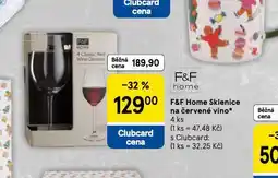 Tesco Sklenice na červené víno nabídka