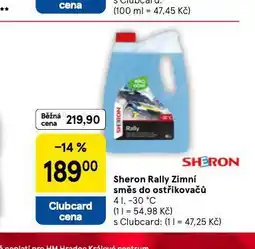 Tesco Sheron rally zumní směs do ostřikovačů nabídka
