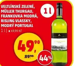 Penny Market Veltlínské zelené, müller thurgau, frankovka modrá, risling vlassky, modrý portugal nabídka