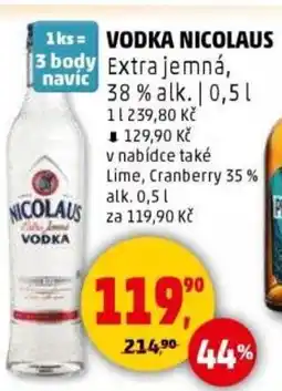 Penny Market Vodka nicolaus extra jemná nabídka