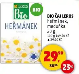 Penny Market Bio čaj leros heřmánek, meduňka nabídka