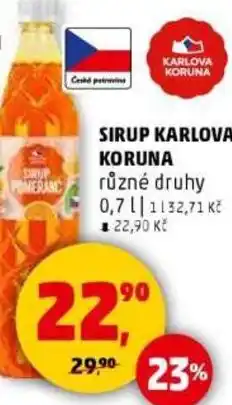 Penny Market Sirup karlova koruna nabídka