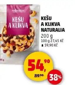 Penny Market Kešu a klikva naturalia nabídka