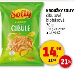 Penny Market Kroužky solty cibulové, klobásové nabídka