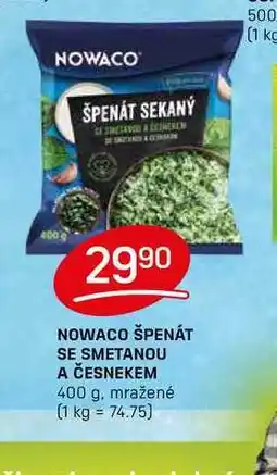 Flop NOWACO ŠPENÁT SE SMETANOU A ČESNEKEM 400 g nabídka