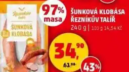Penny Market Šunková klobása řezníkův talíř nabídka