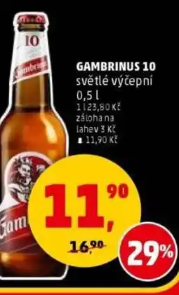 Penny Market Gambrinus 10 světlé výčepní nabídka