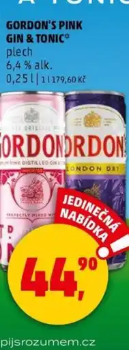 Penny Market Gordon's pink gin & tonic nabídka