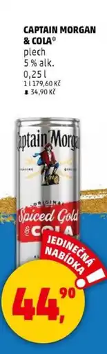 Penny Market Captain morgan & cola nabídka
