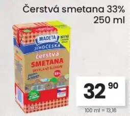 Kubík potraviny Madeta Čerstvá smetana 33% nabídka