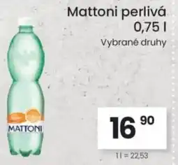 Kubík potraviny Mattoni perlivá nabídka