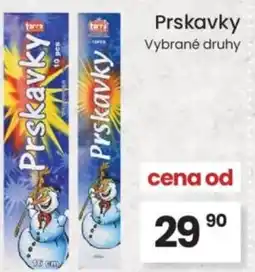 Kubík potraviny Prskavky nabídka
