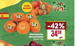 Billa Mandarinky klementinky nabídka