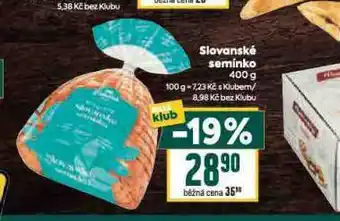 Billa Slovanské semínko nabídka