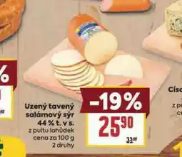 Billa Uzený tavený salámový sýr 44% nabídka