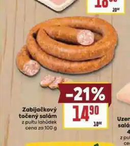 Billa Zabijačkový točený salám nabídka