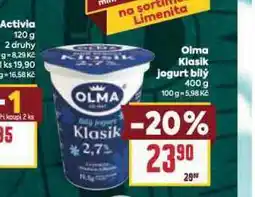 Billa Olma klasik jogurt bílý nabídka
