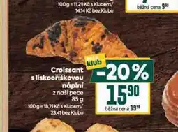 Billa Croissant s lískooříškovou náplní nabídka
