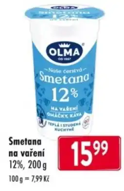 Qanto OLMA Smetana na vaření 12% nabídka