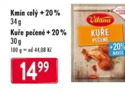 Qanto Kmín celý +20% Kuře pečené +20% nabídka