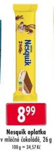 Qanto Nesquik oplatka v mléčné čokoláde nabídka