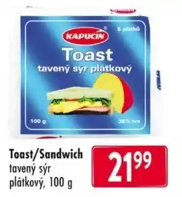 Qanto Toast/Sandwich tavený sýr plátkový nabídka