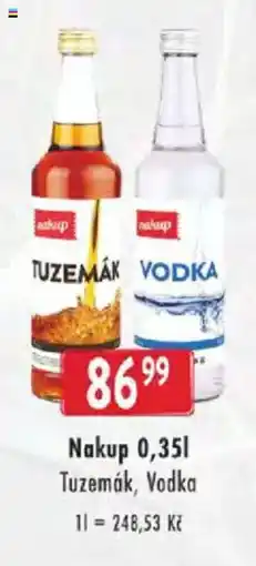 Astur&Qanto Nakup Tuzemák, Vodka nabídka